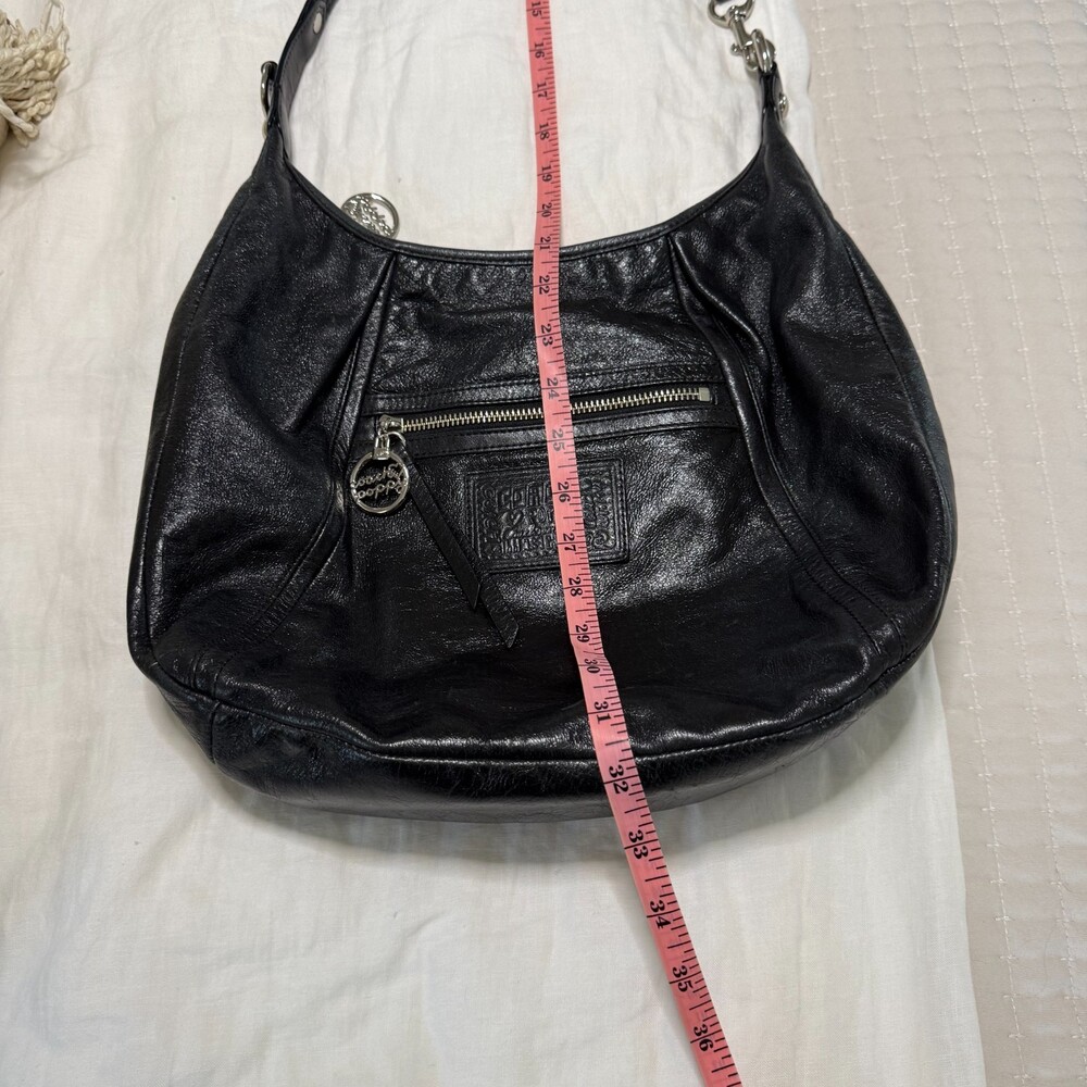 Coach Poppy Black Shoulder Bag M1069‑16374 Mint Condition, Silver Hardware, Rare - Picture 15 of 15